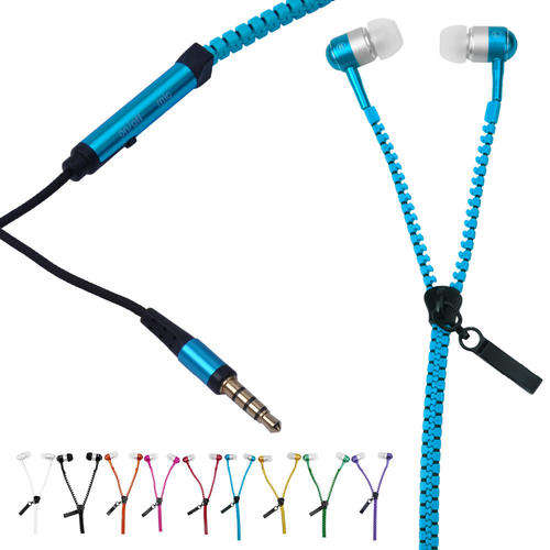Zipper Earphones (Various Colors)