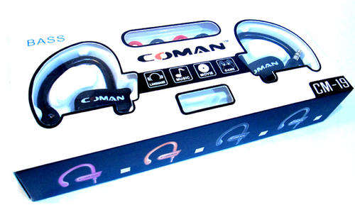 Coman Earhook Sports Earphones (Black)
