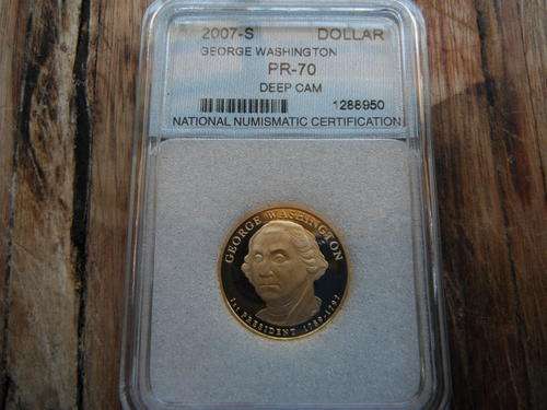 2007 Graded Proof 70 Presidential Dollar $1 USA - George Washington 1st President!