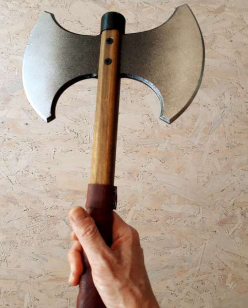 Wooden Double Viking Axe Toy for kids/children