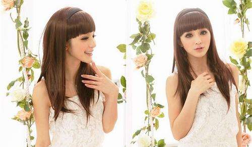 Black Alice Band Fringe Wig