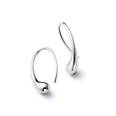Designer's Silver Teardrop Earrings *imported