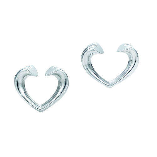 Designer's Silver Heart Earrings *imported