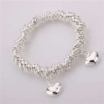 Link Silver Hearts Bracelet *Imported