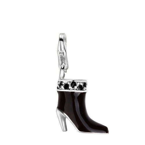 Tomas Silver Black Crystal Shoe Charm*imported