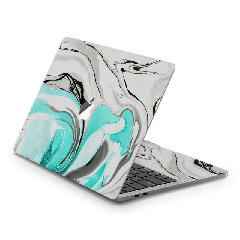 Skins SA Apple MacBook 13` Pro Touchbar M1 (2021-2022) - Swirl Turquoise Skin