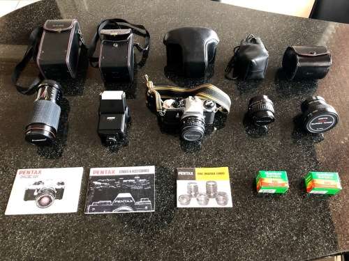 Pentax ME Super 35mm SLR with Accessories