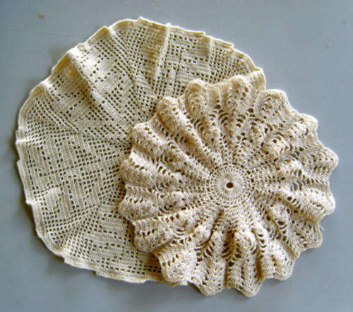 2 Vintage Crochet Doilies