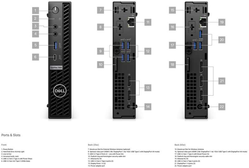 Dell OptiPlex 7000 Core i5-12500T 8GB RAM 512GB SSD