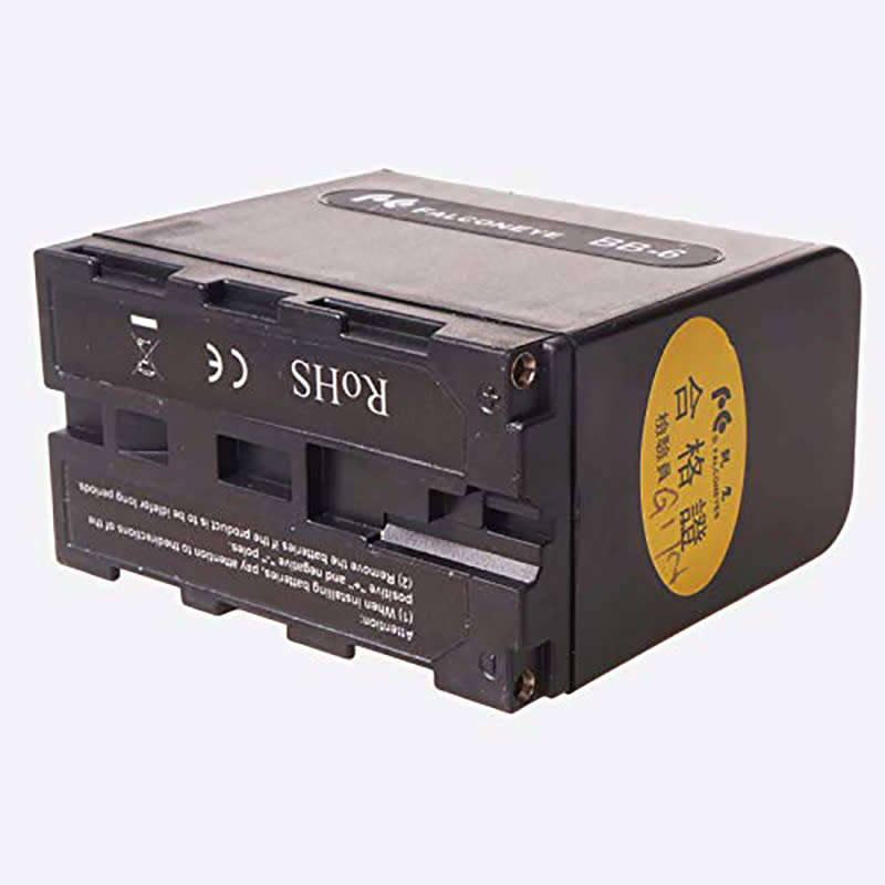 Power Battery Holder- FALCON EYES BB-6 (NP-F970) to Fit LED Video Light, Monitor Panel