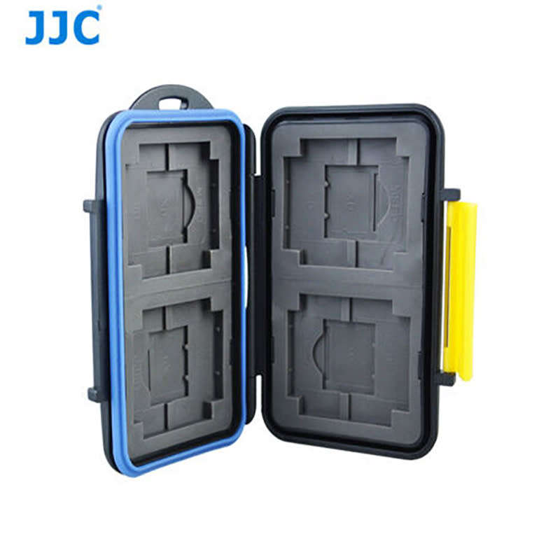 JJC Water-Resistant Extremely tough Memory Card Case MC-4 for 4CF 8XD 8Micro SD Cards
