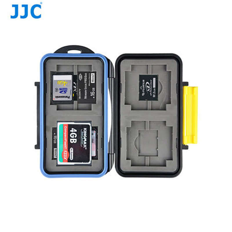 JJC Water-Resistant Extremely tough Memory Card Case MC-4 for 4CF 8XD 8Micro SD Cards