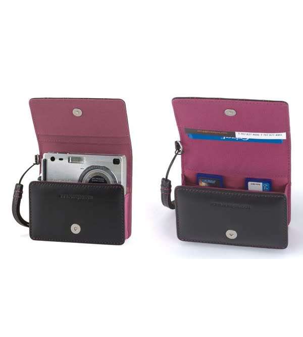 Lowepro Luxe- Genuine Leather Camera Wallet - Black with Purple.