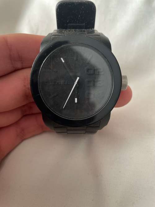Diesel Men`s Double Down Black Silicone Watch