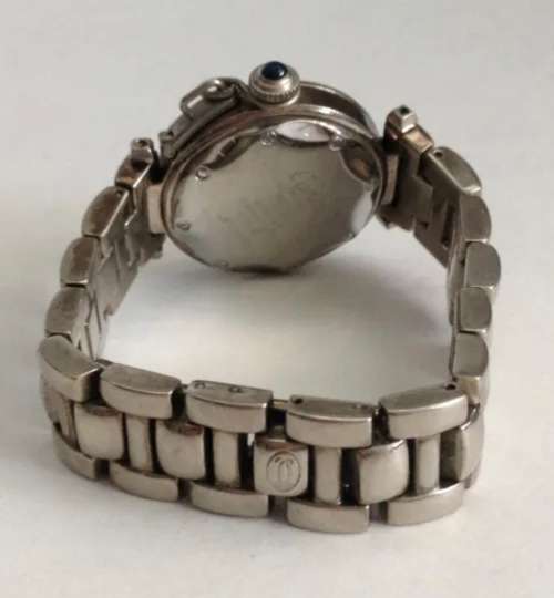 Vintage Designer Cartier Bille Pasha Argent .925 Silver Ladies Dress Watch As Found.