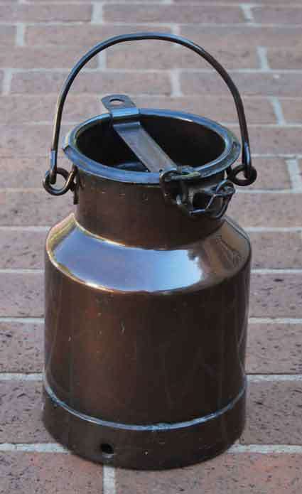 Antique Bronze Plated Milk Can - 1 gallon