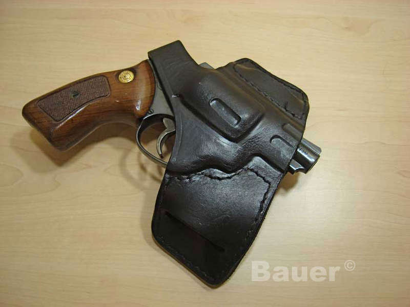 38 Special Revolver High Rider Leather Bikini Holster 32  R2" - 38 R2"