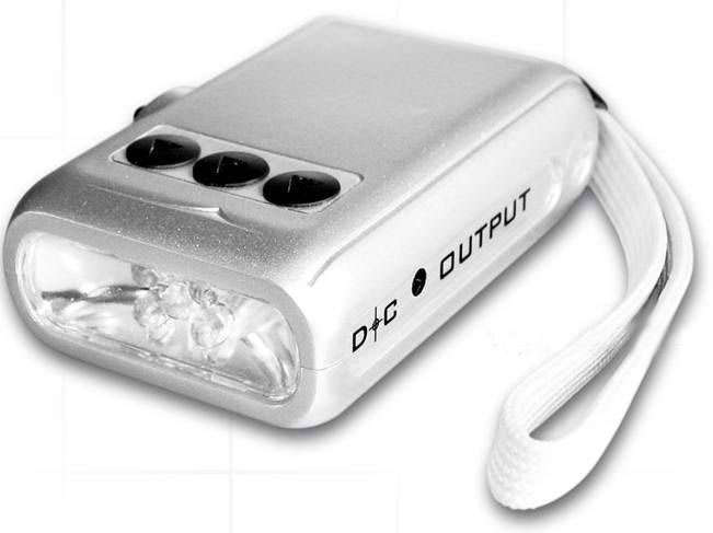 Multi Function Wind Up Dynamo LED Torch and Cellphone Charger