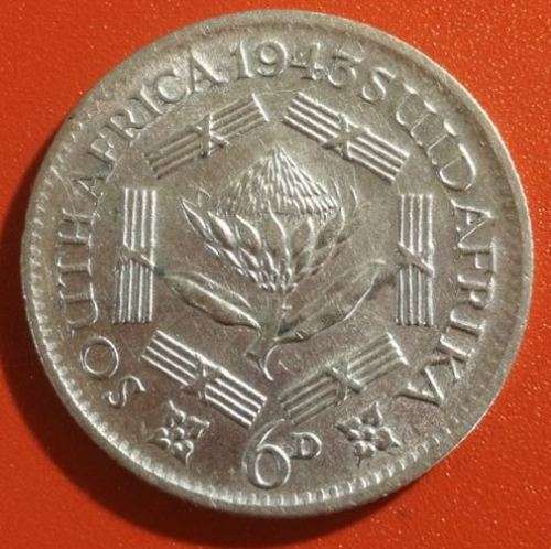 1943 - SA UNION 6 PENCE