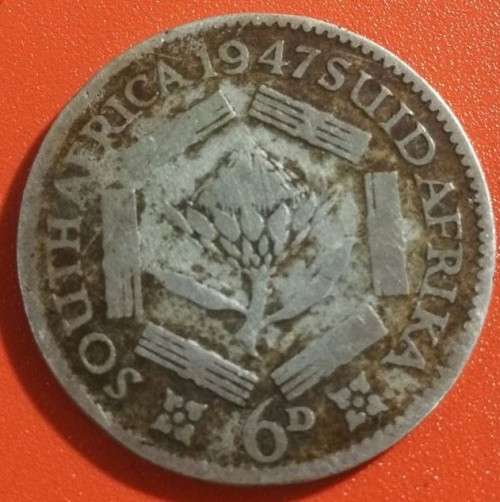 1947 - SA UNION 6 PENCE
