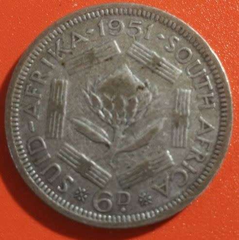 1951 - SA UNION 6 PENCE