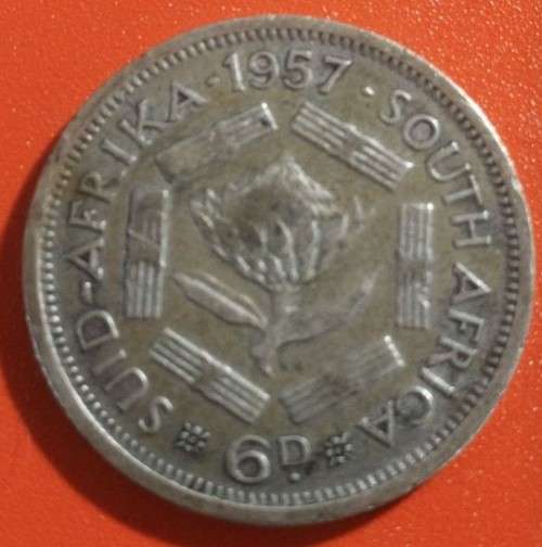 1957 - SA UNION 6 PENCE