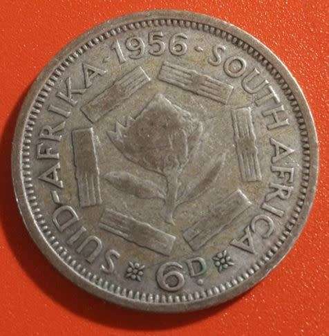 1956 - SA UNION 6 PENCE