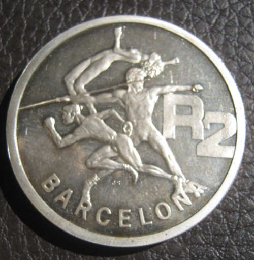 *** South Africa 1992 barcelona R2 -  1 oz silver  ***