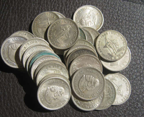 *** lot of 50% union of south africa  1  shillings  and 10 cent's   ***