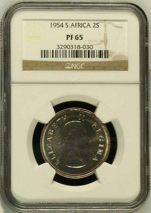 *** 1952 - UNION OF SA 2 SHILLING - NGC GRADED PF66 ***