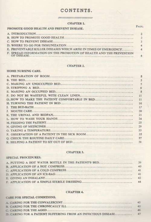 HOME NURSING FOR EVERYBODY - S.A.N.A, CIVIL DEFENCE PREPARED (1 ST EDITION 1968)