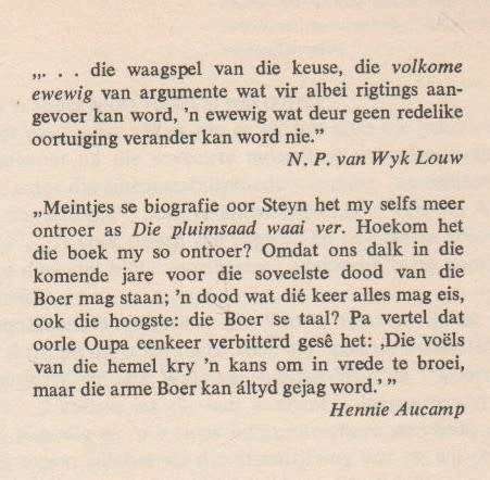 DAGBOEK VAN `N VERRAAIER - J C STEYN  (2 DE DRUK 1985)