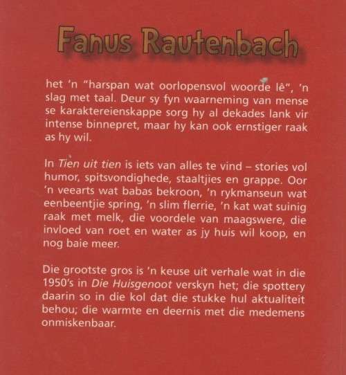 TIEN UIT TIEN , STORIES EN SEGOETERS - FANUS RAUTENBACH (2010)