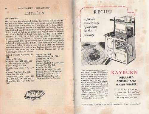 CAPE COOKERY , OLD AND NEW - HILDA GERBER (3 RD EDITION 1955)