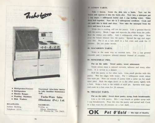 OUR COOKERY BOOK -  WOMEN'S VOLUNTARY SERVICES OF RHODESIA (NOT DATED)