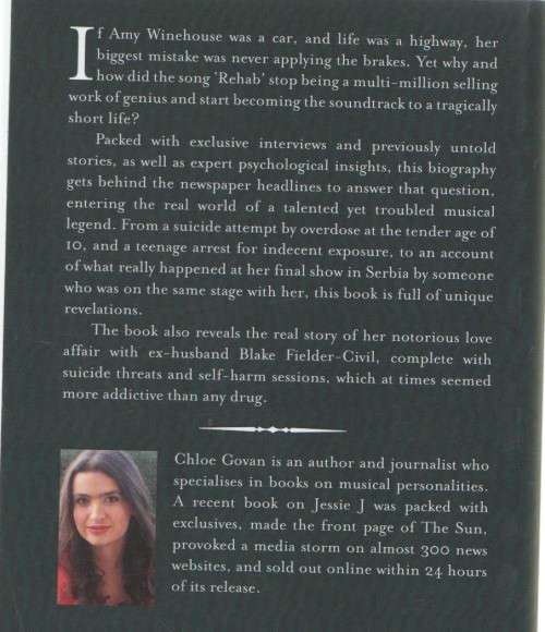 AMY WINEHOUSE, THE UNTOLD STORY - CHLOE GOVAN (1 ST PUBLISHED 2013)