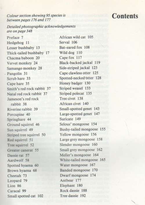MABERLY'S MAMMALS OF SOUTHERN AFRICA - RICHARD GOSS (1990)