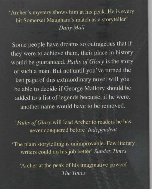 PATHS OF GLORY - JEFFREY ARCHER (2009)