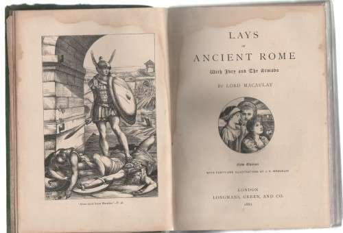LAYS OF ANCIENT ROME - LORD MACAULAY (1881)