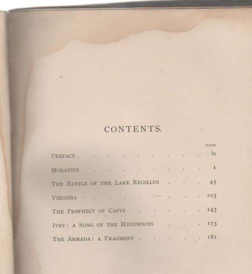 LAYS OF ANCIENT ROME - LORD MACAULAY (1881)