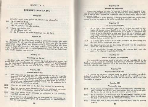 DIE NEDERDUITSE GEREFORMEERDE KERK, KERKORDE, ORANJE-VRYSTAAT, BLOEMFONTEIN, 1968