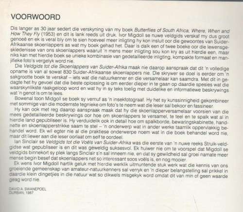 VELDGIDS TOT DIE SKOENLAPPERS VAN SUIDER-AFRIKA - IVOR MIGDOLL (2 DE DRUK 1988)