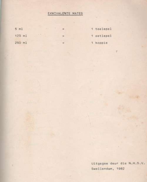 TUISBEPROEF UIT SWELLENDAM - UITGEGEE DEUR N.H.S.V., SWELLENDAM 1982