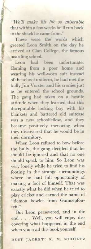 LEON AT CLAN COLLEGE - TOPSY SMITH (2ND IMPRESSION 1966)