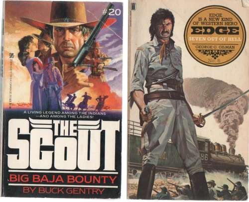 FIVE PAPERBACKS, INCLUDES WESTERNS, DRAMAS AND CRIME STORIES