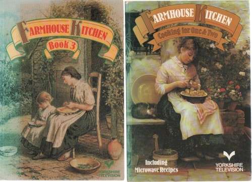 FIVE SOFT COVER BOOKS FROM THE YORKSHIRE TELEVISION: FARMHOUSE KITCHEN