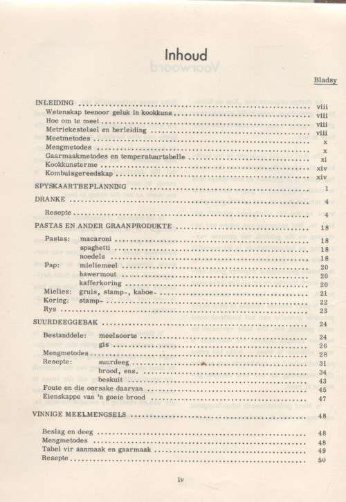 KOS EN KOOKKUNS - OPGESTEL DEUR DIE SEKSIE HUISHOUD-EN-DIEETKUNDE - DEPT LANDBOU-TEGNIESE DIENSTE