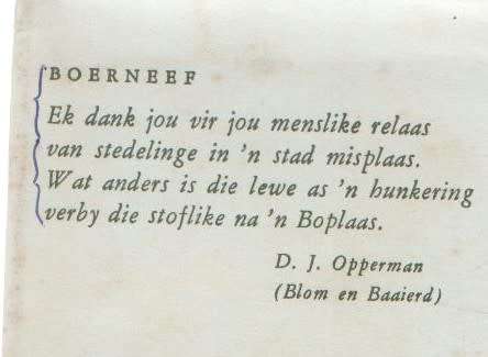 TEEN DIE HELLING - BOERNEEF (4 DE DRUK 1966)