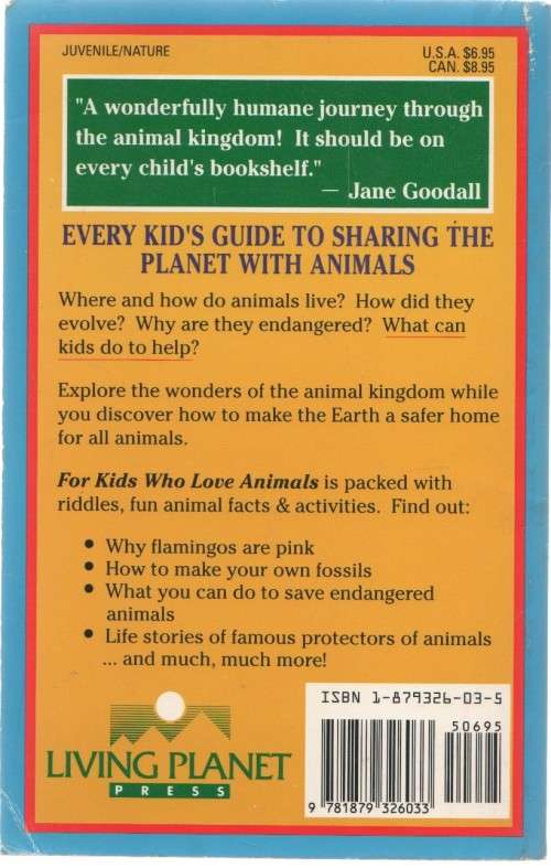 FOR KIDS WHO LOVE ANIMALS - LINDA KOEBNER (1991)