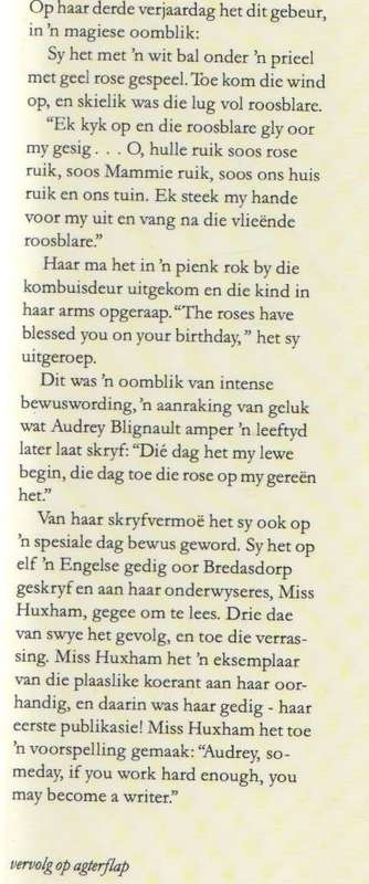DIT REEN ROSE , BEELD VAN `N KINDERTYD - AUDREY BLIGNAUT(1996)